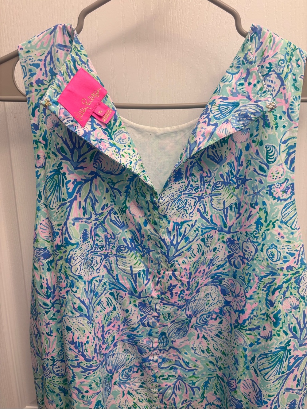 1. Lilly Pulitzer Sleeveless Tiered Dress in a Coastal Seashell Print - Picture 5 of 7